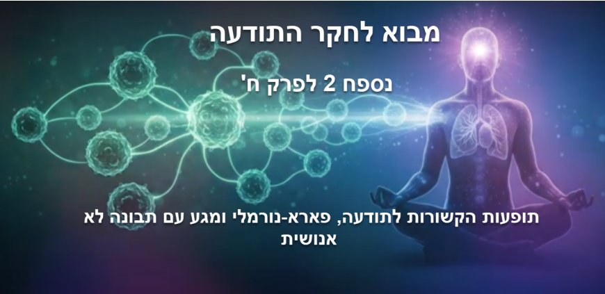 נספח 2 לפרק ח - תופעות הקשורות לתודעה, פארא-נורמלי ומגע עם תבונה לא אנושית